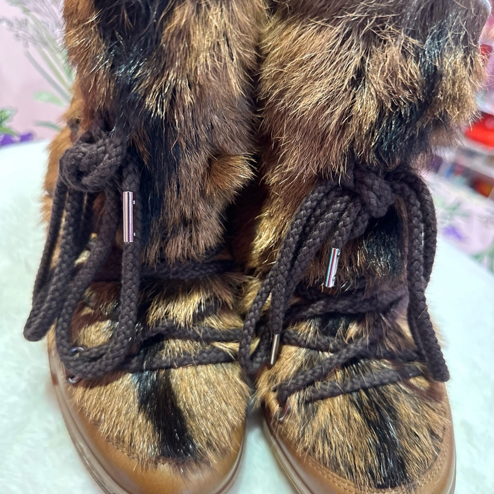 Isabel Marant Tan Fur-Lined Winter Boots - Picture 8 of 9